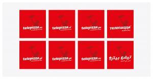 piezas de rebranding de telepizza diferentes paises